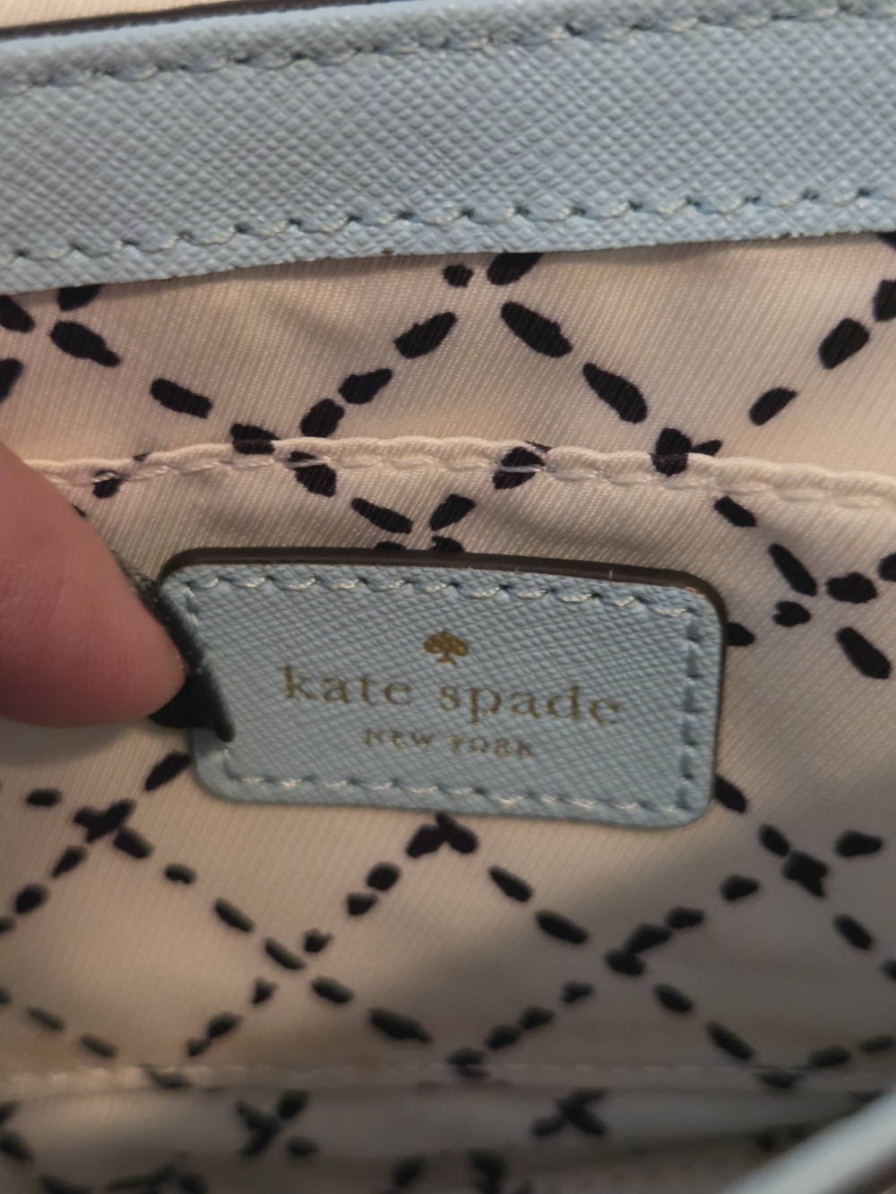 kate spade Light Blue Crossbody Bag with Silver Star Emblem - Picture 5 of 6
